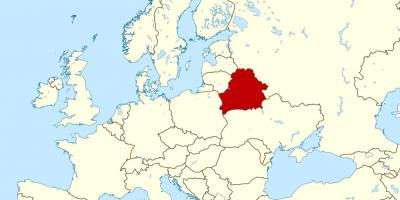 Hviterussland plassering på verdenskartet