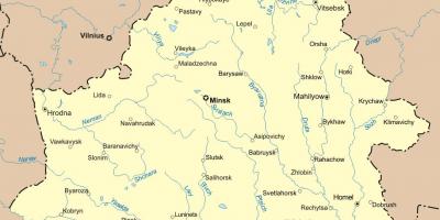 Kart over hviterussland