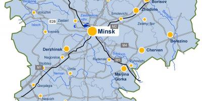Minsk Hviterussland kart